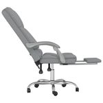 Casa si Gradina - Mobilier - Scaune si fotolii - Scaune - Scaun de birou rabatabil cu masaj, gri deschis, textil - Infinity.ro