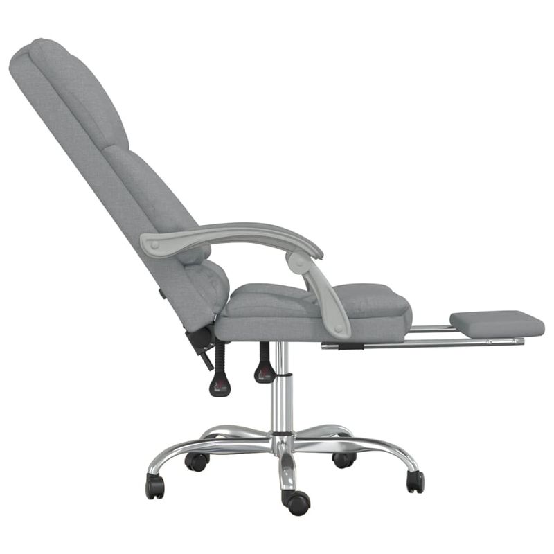 Casa si Gradina - Mobilier - Scaune si fotolii - Scaune - Scaun de birou rabatabil cu masaj, gri deschis, textil - Infinity.ro