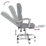 Casa si Gradina - Mobilier - Scaune si fotolii - Scaune - Scaun de birou rabatabil cu masaj, gri deschis, textil - Infinity.ro