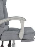 Casa si Gradina - Mobilier - Scaune si fotolii - Scaune - Scaun de birou rabatabil cu masaj, gri deschis, textil - Infinity.ro