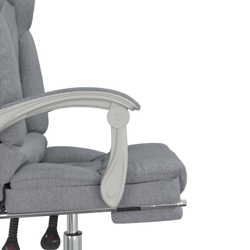 Casa si Gradina - Mobilier - Scaune si fotolii - Scaune - Scaun de birou rabatabil cu masaj, gri deschis, textil - Infinity.ro