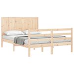 Casa si Gradina - Mobilier - Paturi si accesorii - Paturi - Cadru de pat cu tablie, king size, lemn masiv - Infinity.ro