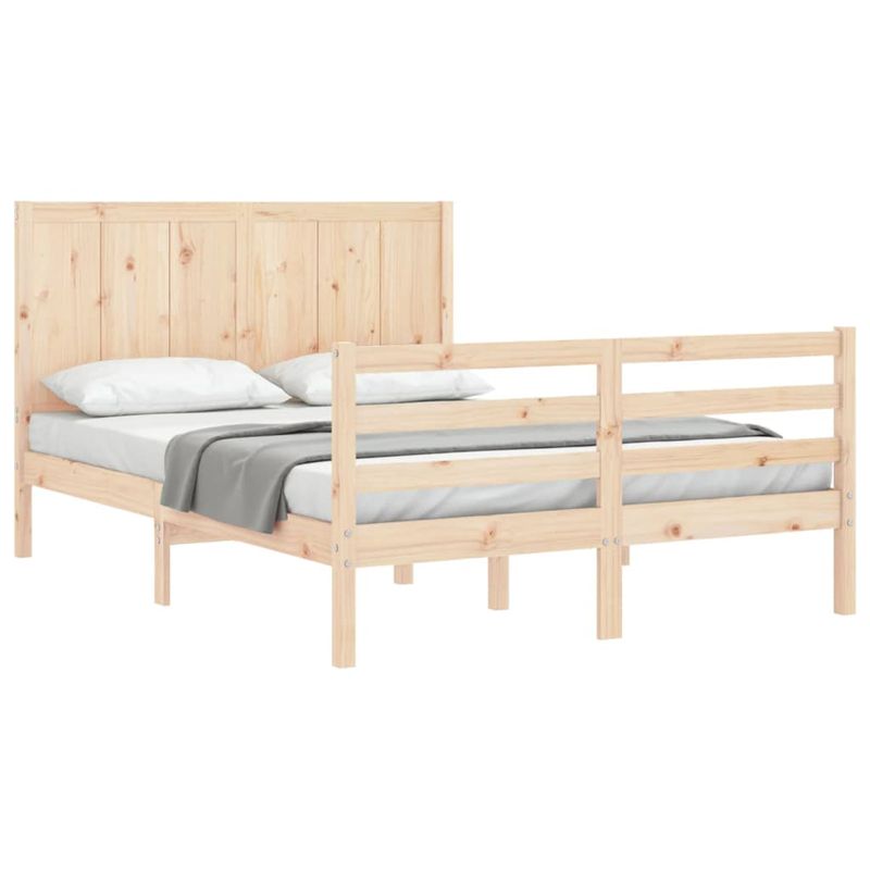 Casa si Gradina - Mobilier - Paturi si accesorii - Paturi - Cadru de pat cu tablie, king size, lemn masiv - Infinity.ro
