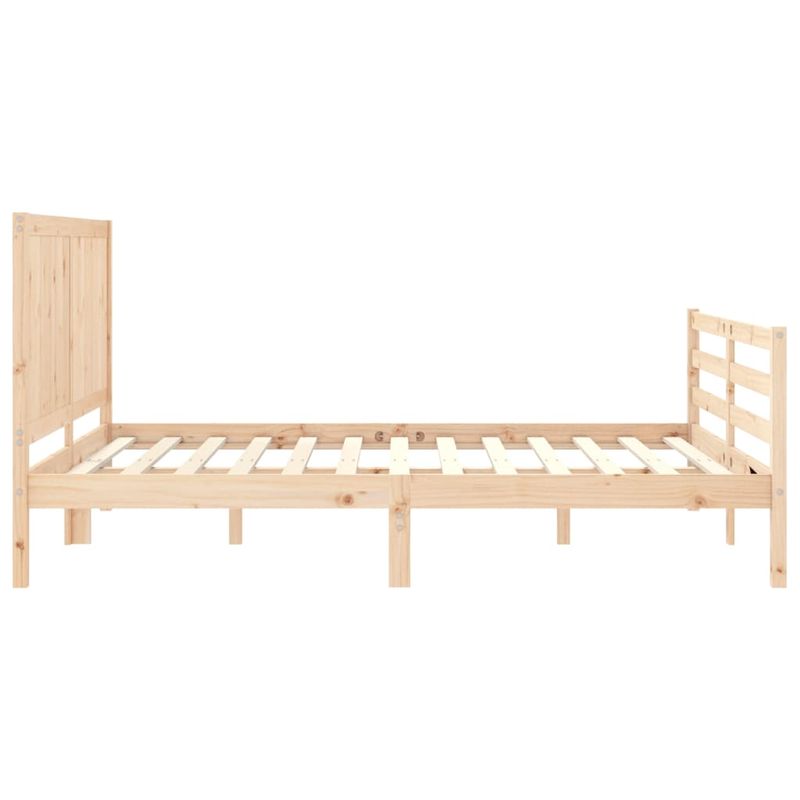 Casa si Gradina - Mobilier - Paturi si accesorii - Paturi - Cadru de pat cu tablie, king size, lemn masiv - Infinity.ro