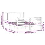 Casa si Gradina - Mobilier - Paturi si accesorii - Paturi - Cadru de pat cu tablie, king size, lemn masiv - Infinity.ro