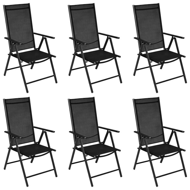 Casa si Gradina - Gradina si terasa - Mobilier exterior - Seturi mobila gradina - Set mobilier de gradina, 7 piese, negru, aluminiu - Infinity.ro