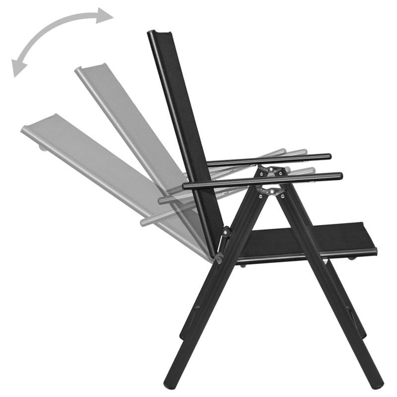 Casa si Gradina - Gradina si terasa - Mobilier exterior - Seturi mobila gradina - Set mobilier de gradina, 7 piese, negru, aluminiu - Infinity.ro