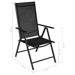 Casa si Gradina - Gradina si terasa - Mobilier exterior - Seturi mobila gradina - Set mobilier de gradina, 7 piese, negru, aluminiu - Infinity.ro