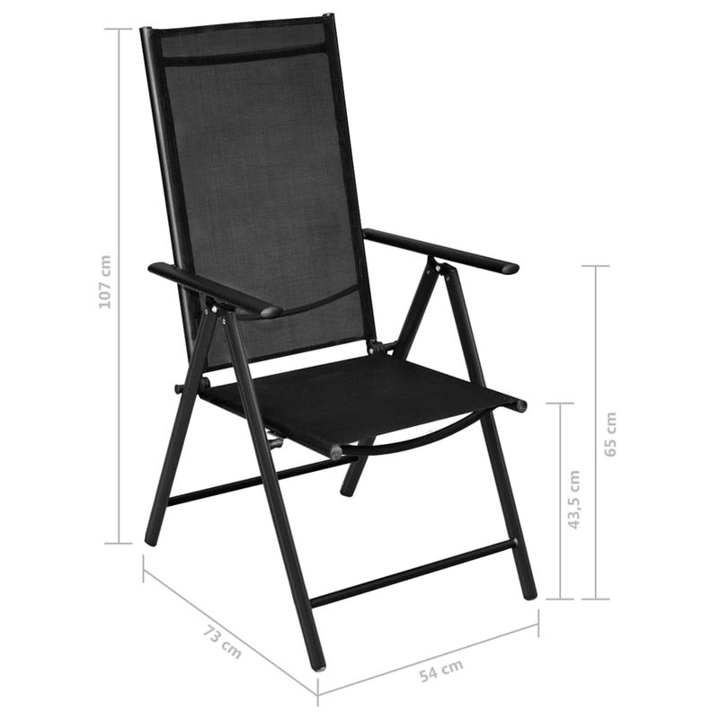 Casa si Gradina - Gradina si terasa - Mobilier exterior - Seturi mobila gradina - Set mobilier de gradina, 7 piese, negru, aluminiu - Infinity.ro