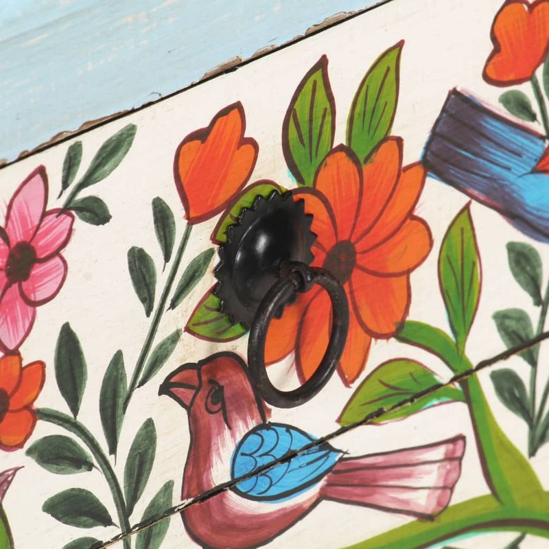 Casa si Gradina - Mobilier - Comode si corpuri - Noptiere - Noptiera pictata manual, 40 x 30 x 50 cm, lemn masiv mango - Infinity.ro