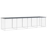 Petshop - Accesorii petshop - Culcusuri si custi - Custi interior si exterior - Cotet pui cu acoperis, antracit, 403x98x90 cm, otel galvanizat - Infinity.ro