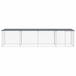 Petshop - Accesorii petshop - Culcusuri si custi - Custi interior si exterior - Cotet pui cu acoperis, antracit, 403x98x90 cm, otel galvanizat - Infinity.ro