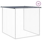 Petshop - Accesorii petshop - Culcusuri si custi - Custi interior si exterior - Cotet pui cu acoperis, antracit, 403x98x90 cm, otel galvanizat - Infinity.ro