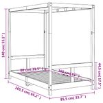 Casa si Gradina - Mobilier - Mobilier copii - Patuturi copii - Cadru de pat pentru copii, 80x160 cm, lemn masiv de pin - Infinity.ro