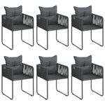 Casa si Gradina - Gradina si terasa - Mobilier exterior - Seturi mobila gradina - Set mobilier masa de gradina, 7 piese, negru si maro, ratan PVC - Infinity.ro