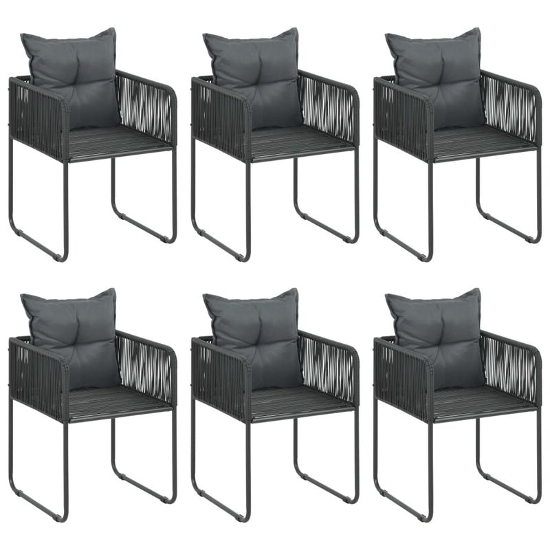Casa si Gradina - Gradina si terasa - Mobilier exterior - Seturi mobila gradina - Set mobilier masa de gradina, 7 piese, negru si maro, ratan PVC - Infinity.ro