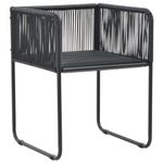 Casa si Gradina - Gradina si terasa - Mobilier exterior - Seturi mobila gradina - Set mobilier masa de gradina, 7 piese, negru si maro, ratan PVC - Infinity.ro