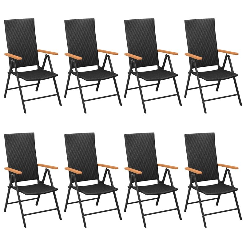 Casa si Gradina - Gradina si terasa - Mobilier exterior - Seturi mobila gradina - Set mobilier de gradina, 9 piese, negru si maro - Infinity.ro