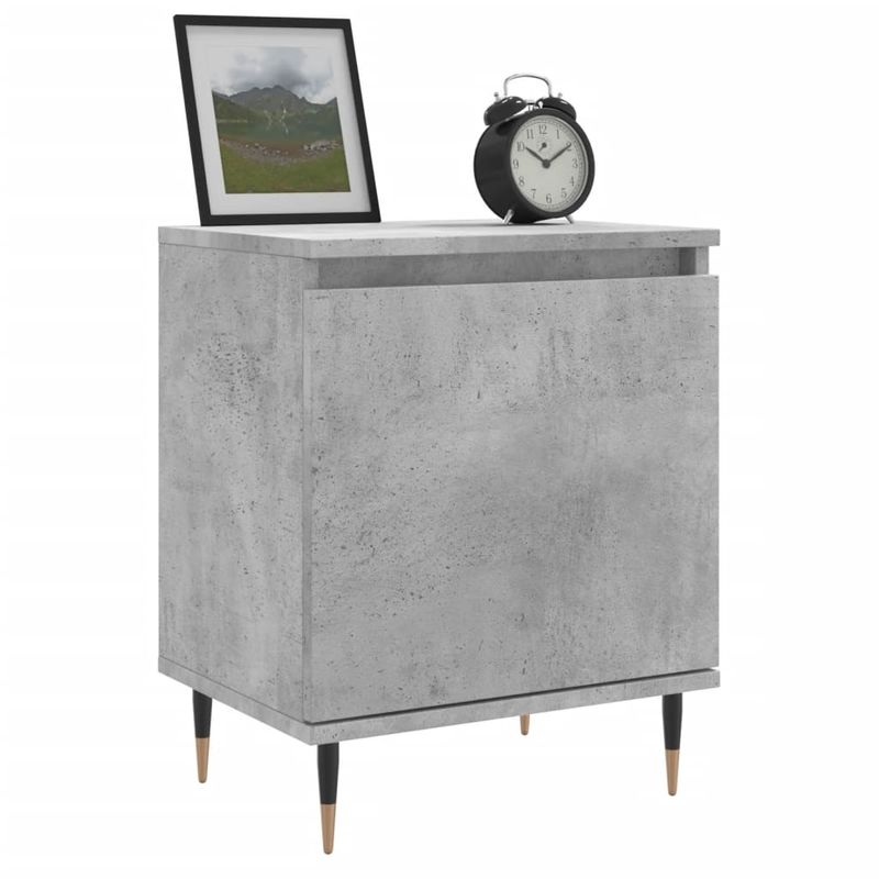 Casa si Gradina - Mobilier - Comode si corpuri - Noptiere - Noptiere, 2 buc., gri beton, 40x30x50 cm, lemn compozit - Infinity.ro