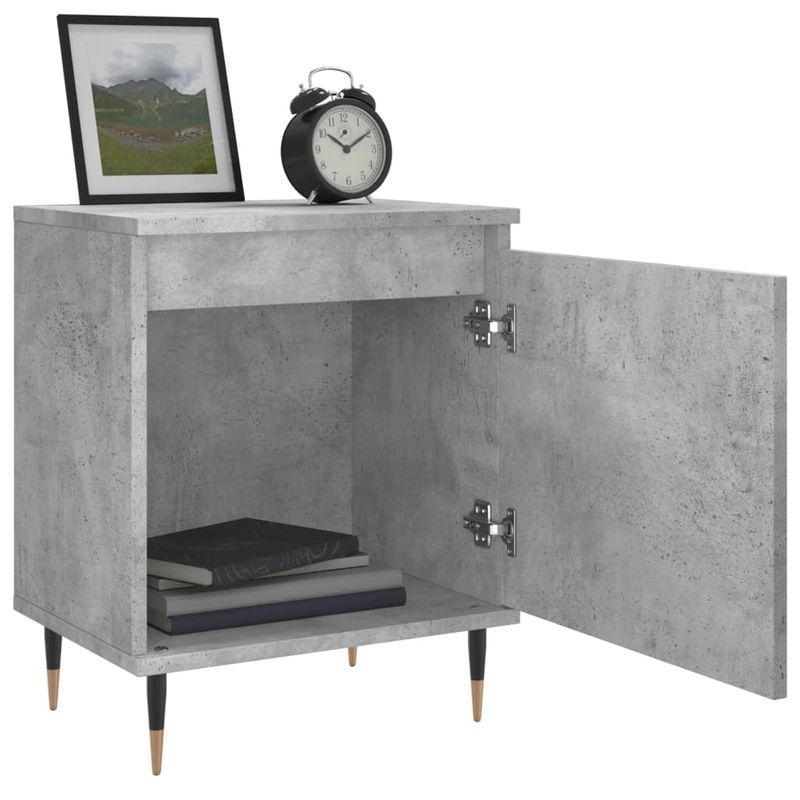 Casa si Gradina - Mobilier - Comode si corpuri - Noptiere - Noptiere, 2 buc., gri beton, 40x30x50 cm, lemn compozit - Infinity.ro