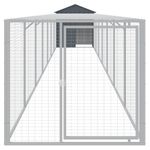Petshop - Accesorii petshop - Culcusuri si custi - Custi interior si exterior - Cotet de pui cu incinta antracit 117x813x123 cm otel galvanizat - Infinity.ro