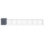 Petshop - Accesorii petshop - Culcusuri si custi - Custi interior si exterior - Cotet de pui cu incinta antracit 117x813x123 cm otel galvanizat - Infinity.ro