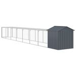 Petshop - Accesorii petshop - Culcusuri si custi - Custi interior si exterior - Cotet de pui cu incinta antracit 117x813x123 cm otel galvanizat - Infinity.ro
