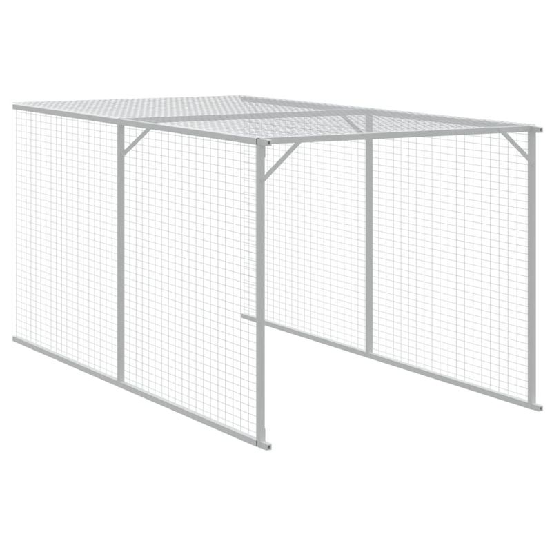 Petshop - Accesorii petshop - Culcusuri si custi - Custi interior si exterior - Cotet de pui cu incinta antracit 117x813x123 cm otel galvanizat - Infinity.ro