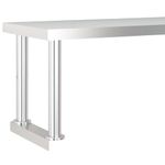 Casa si Gradina - Mobilier - Comode si corpuri - Corpuri bucatarie - Masa bucatarie cu raft superior, 120x60x115 cm, otel inoxidabil - Infinity.ro