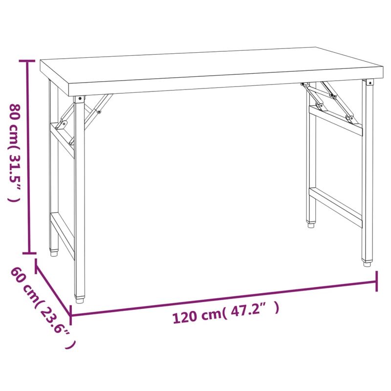 Casa si Gradina - Mobilier - Comode si corpuri - Corpuri bucatarie - Masa bucatarie cu raft superior, 120x60x115 cm, otel inoxidabil - Infinity.ro