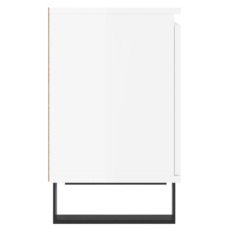 Casa si Gradina - Mobilier - Comode si corpuri - Noptiere - Noptiere, 2 buc., alb extralucios, 40x30x50 cm, lemn compozit - Infinity.ro