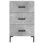 Casa si Gradina - Mobilier - Comode si corpuri - Noptiere - Noptiera, gri beton, 40x40x66 cm, lemn compozit - Infinity.ro