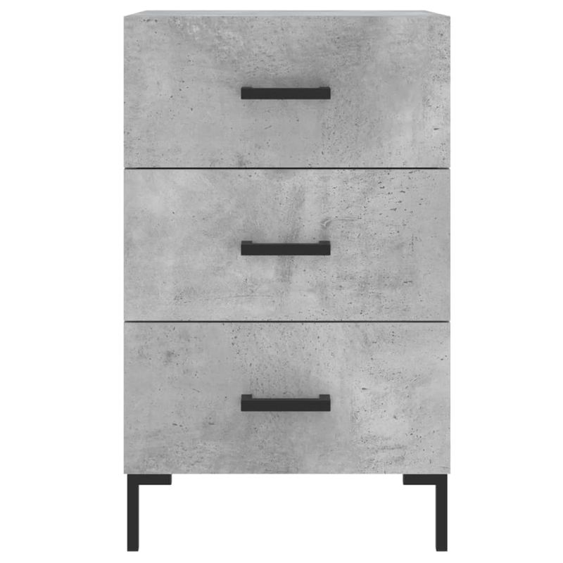 Casa si Gradina - Mobilier - Comode si corpuri - Noptiere - Noptiera, gri beton, 40x40x66 cm, lemn compozit - Infinity.ro