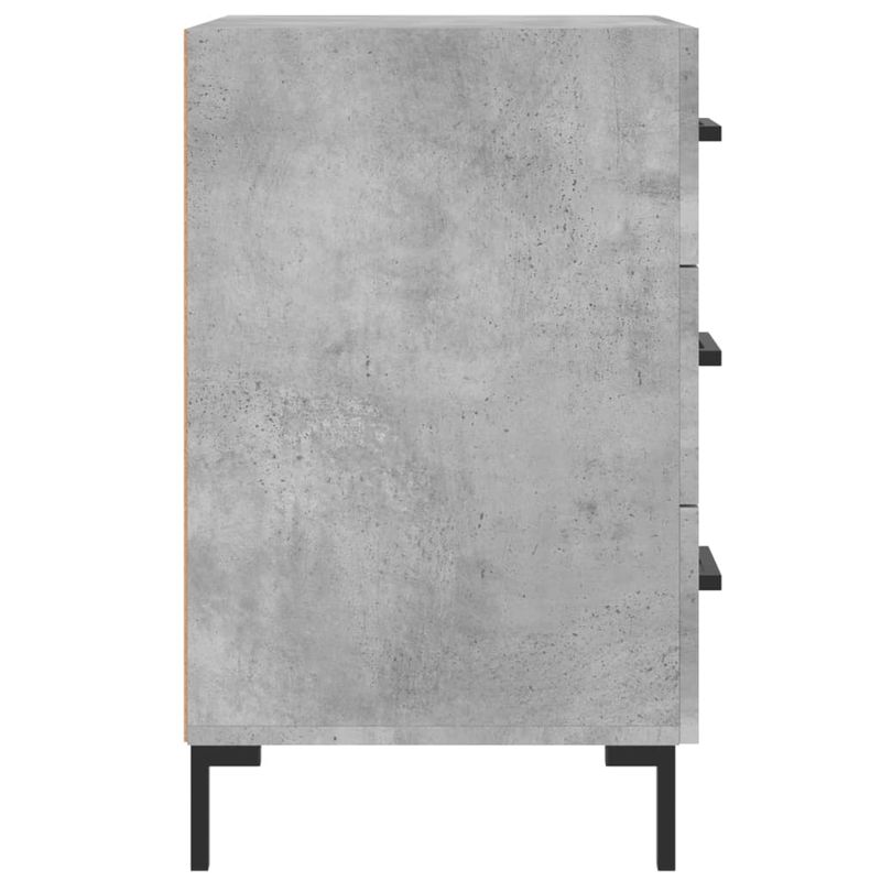 Casa si Gradina - Mobilier - Comode si corpuri - Noptiere - Noptiera, gri beton, 40x40x66 cm, lemn compozit - Infinity.ro