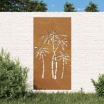 Casa si Gradina - Decoratiuni - Decoratiuni perete - Decor de perete de gradina 105x55 cm design palmier otel corten - Infinity.ro