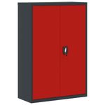 Casa si Gradina - Constructii - Depozitare, transport si protectie - Rafturi, fisete si vestiare - Fiset, antracit si rosu, 90x40x140 cm, otel - Infinity.ro