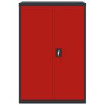 Casa si Gradina - Constructii - Depozitare, transport si protectie - Rafturi, fisete si vestiare - Fiset, antracit si rosu, 90x40x140 cm, otel - Infinity.ro