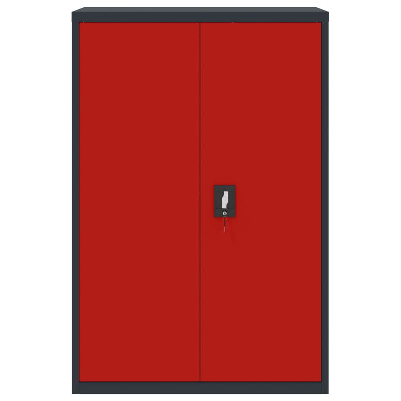 Casa si Gradina - Constructii - Depozitare, transport si protectie - Rafturi, fisete si vestiare - Fiset, antracit si rosu, 90x40x140 cm, otel - Infinity.ro