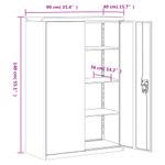 Casa si Gradina - Constructii - Depozitare, transport si protectie - Rafturi, fisete si vestiare - Fiset, antracit si rosu, 90x40x140 cm, otel - Infinity.ro