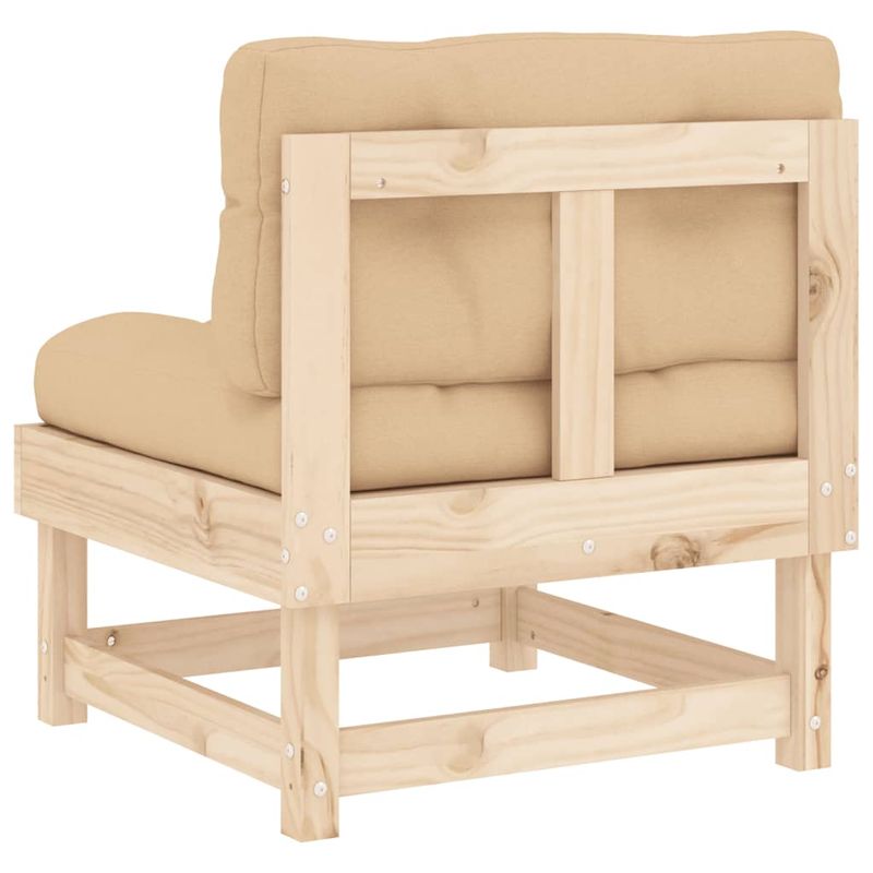 Casa si Gradina - Gradina si terasa - Mobilier exterior - Canapele si fotolii gradina - Canapele de mijloc cu perne, 2 buc., lemn masiv de pin - Infinity.ro