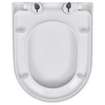 Casa si Gradina - Sanitare - Obiecte sanitare - Accesorii vase de toaleta - Capace WC cu inchidere silentioasa, 2 buc., alb, plastic - Infinity.ro