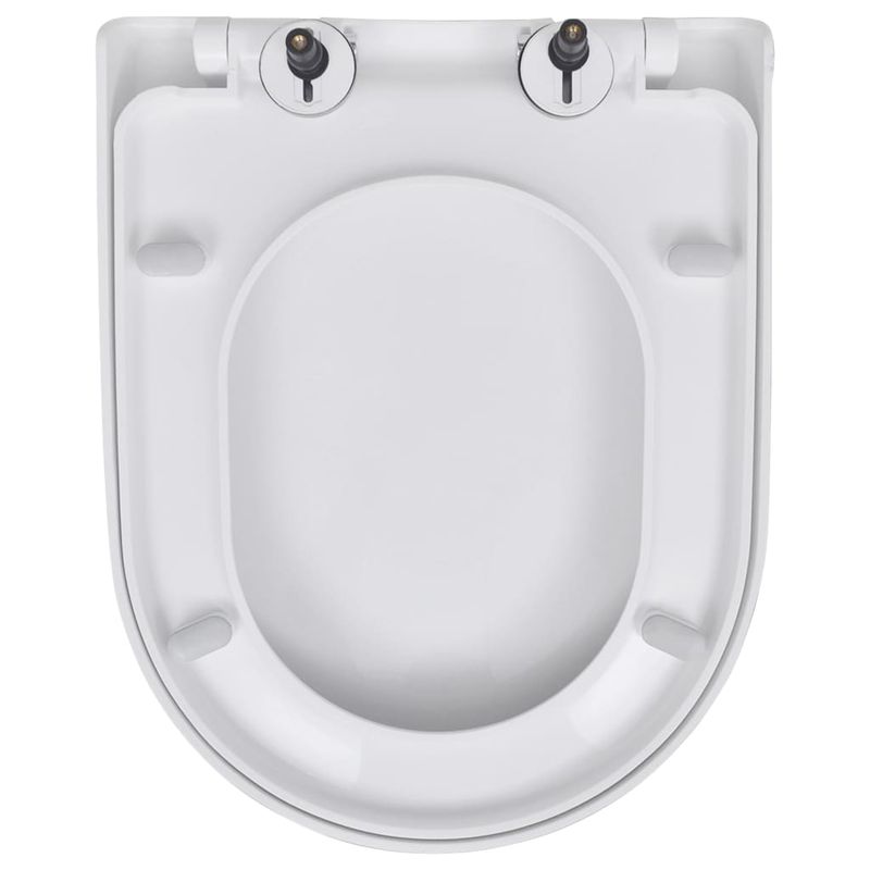 Casa si Gradina - Sanitare - Obiecte sanitare - Accesorii vase de toaleta - Capace WC cu inchidere silentioasa, 2 buc., alb, plastic - Infinity.ro