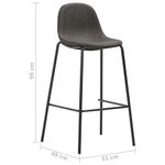 Casa si Gradina - Mobilier - Seturi de mobilier - Seturi bucatarie - Set mobilier de bar, 3 piese, gri inchis, material textil - Infinity.ro
