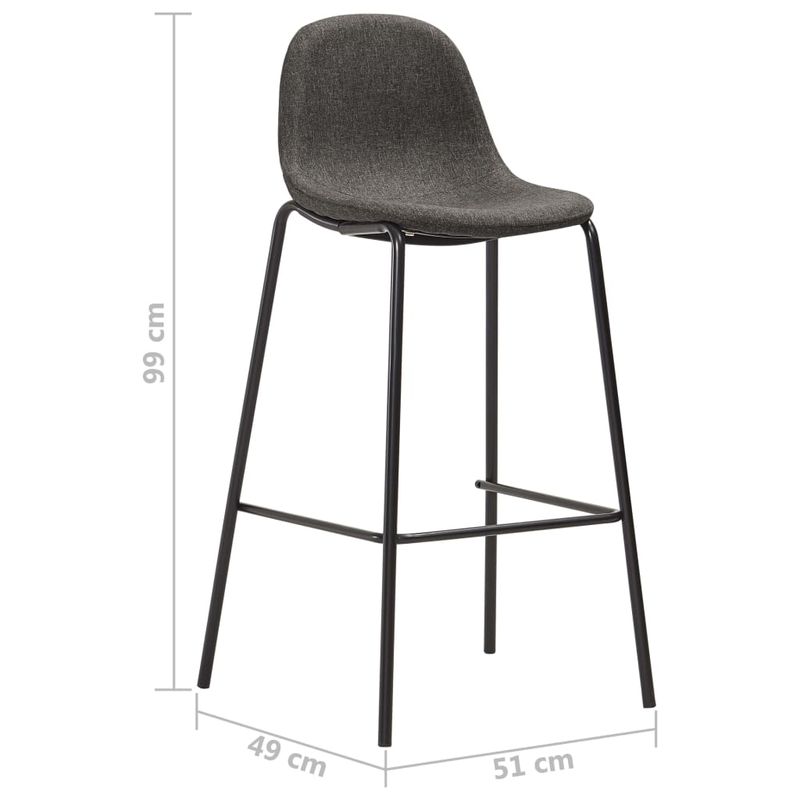 Casa si Gradina - Mobilier - Seturi de mobilier - Seturi bucatarie - Set mobilier de bar, 3 piese, gri inchis, material textil - Infinity.ro