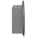Casa si Gradina - Mobilier - Mobilier baie - Corpuri baie - Dulap de baie cu oglinda rotunda si LED, gri, 40x40x17,5 cm - Infinity.ro