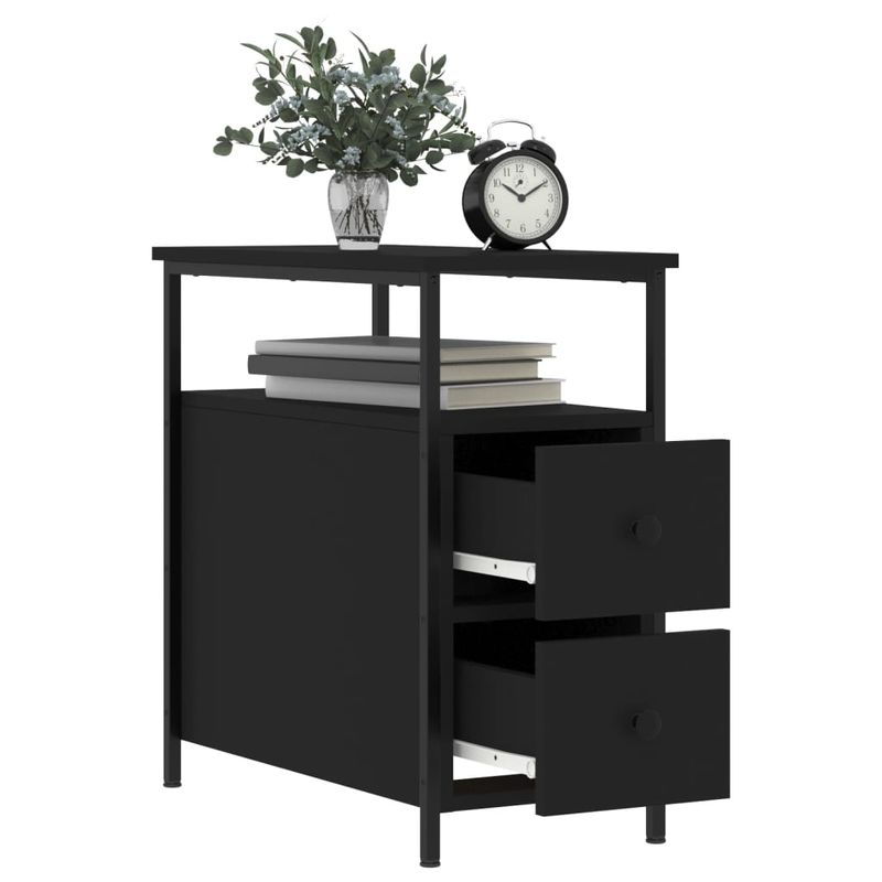 Casa si Gradina - Mobilier - Comode si corpuri - Noptiere - Noptiera, negru, 30x60x60 cm, lemn prelucrat - Infinity.ro