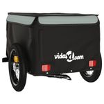 Sport si Outdoor - Ciclism - Accesorii pentru biciclete - Remorci biciclete - Remorca pentru biciclete, negru și gri, 30 kg, fier, mărime 120x54x44 cm - Infinity.ro