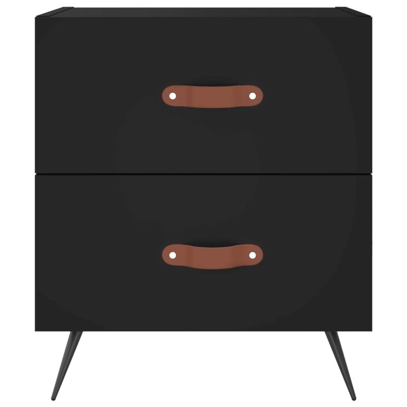 Casa si Gradina - Mobilier - Comode si corpuri - Noptiere - Noptiere, 2 buc., negru, 40x35x47,5 cm, lemn compozit - Infinity.ro