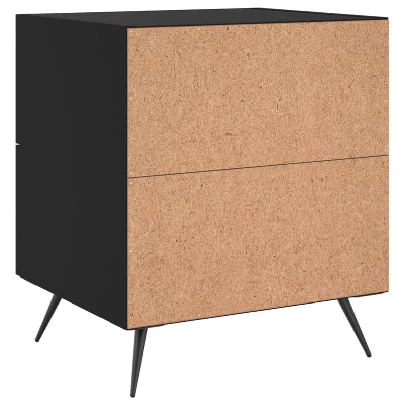 Casa si Gradina - Mobilier - Comode si corpuri - Noptiere - Noptiere, 2 buc., negru, 40x35x47,5 cm, lemn compozit - Infinity.ro