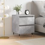 Casa si Gradina - Mobilier - Comode si corpuri - Noptiere - Noptiera, gri beton, 40x35x50 cm, lemn compozit - Infinity.ro